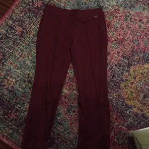 Anne Klein Size L Red Bootcut Pant